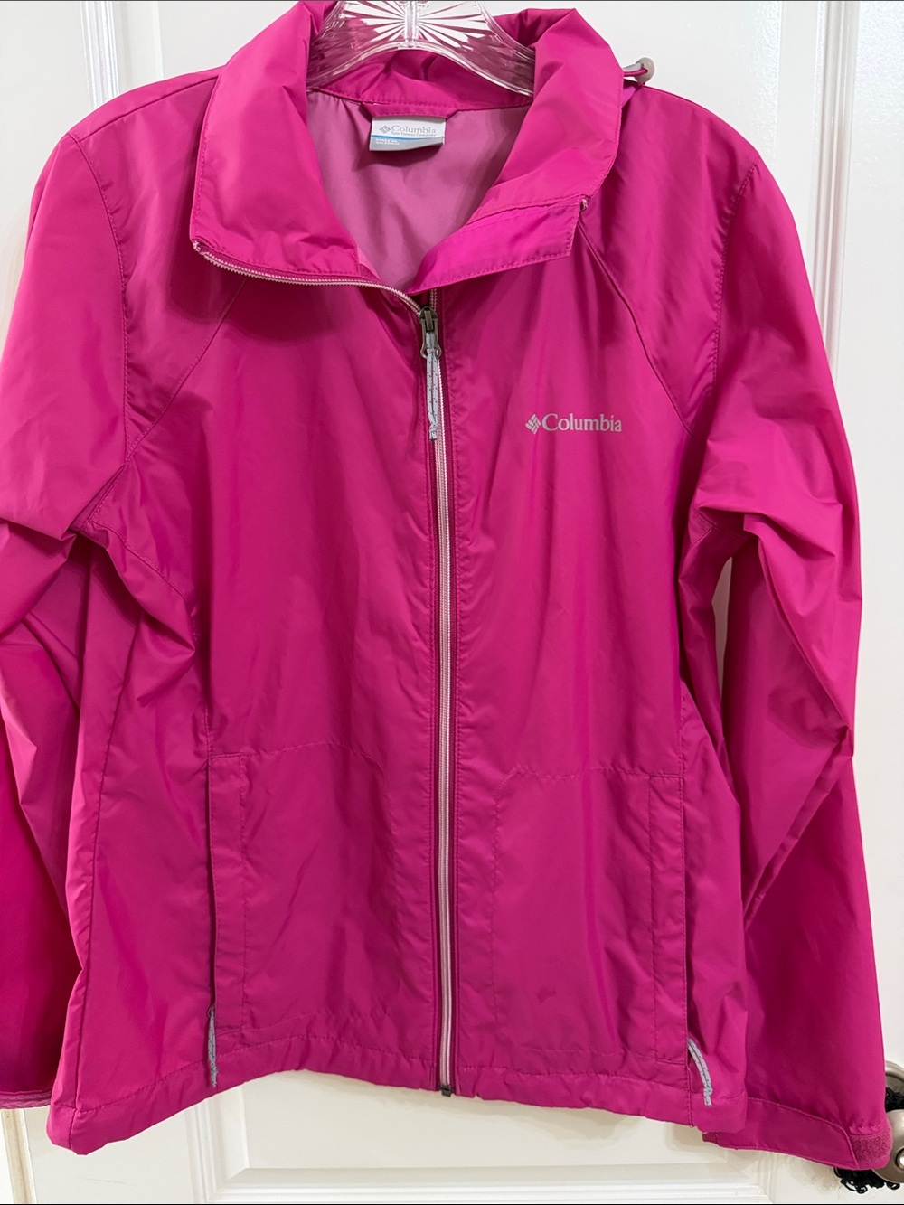 Columbia Hot Pink Full-Zip Women's Windbreaker Jacket